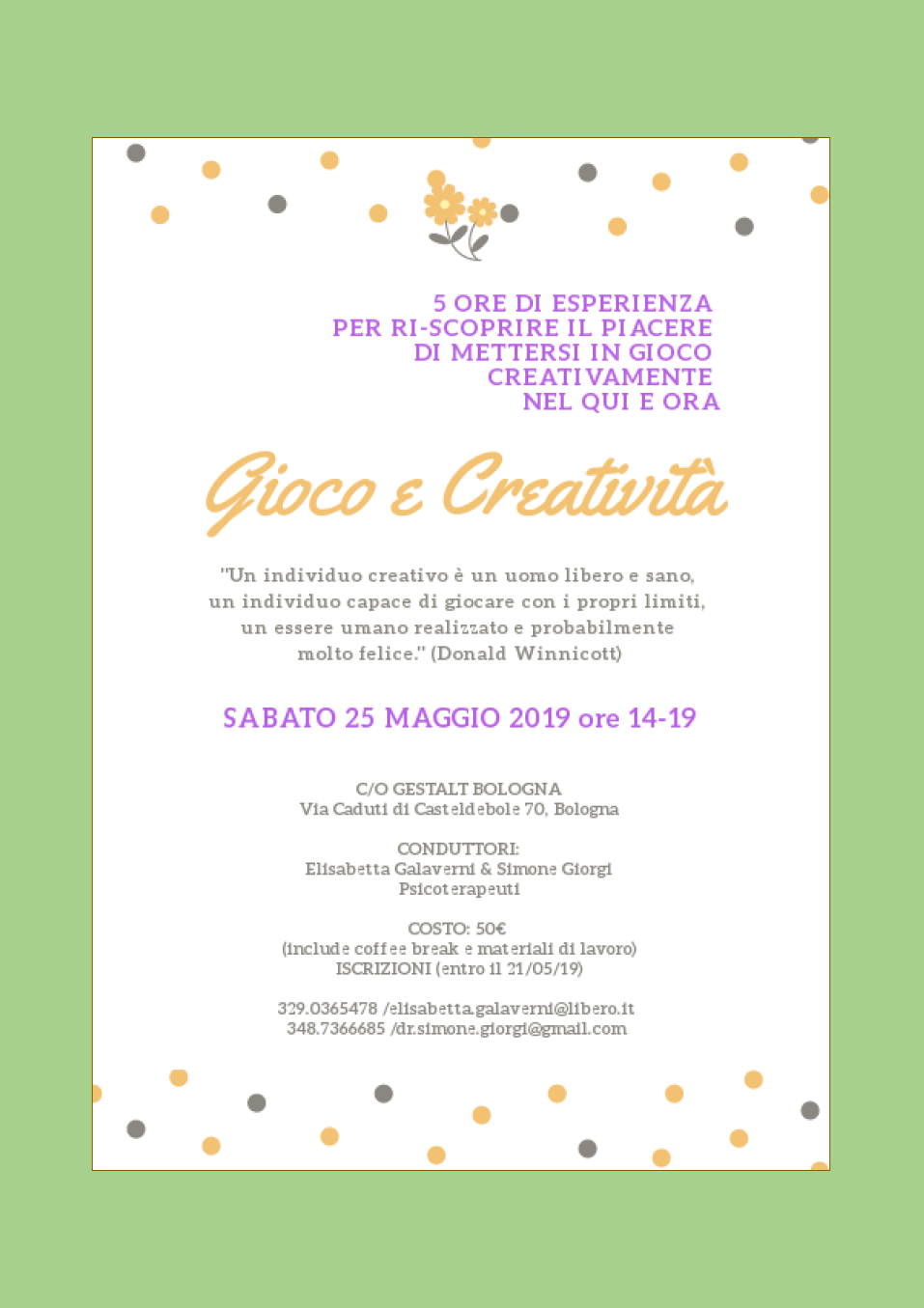 GIOCO E CREATIVITA’